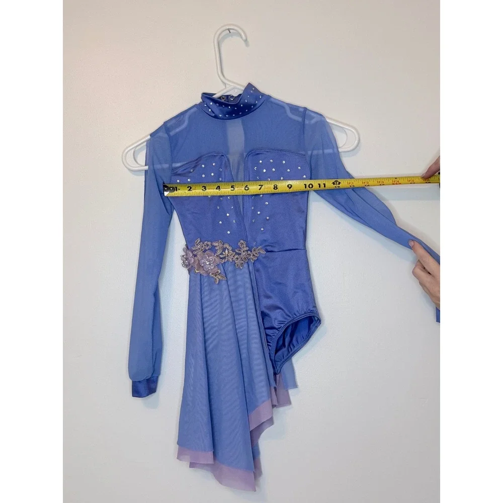 Weissman 14106 Lyrical Dance Costume I'm With You Blue Rhinestone Skirt SC